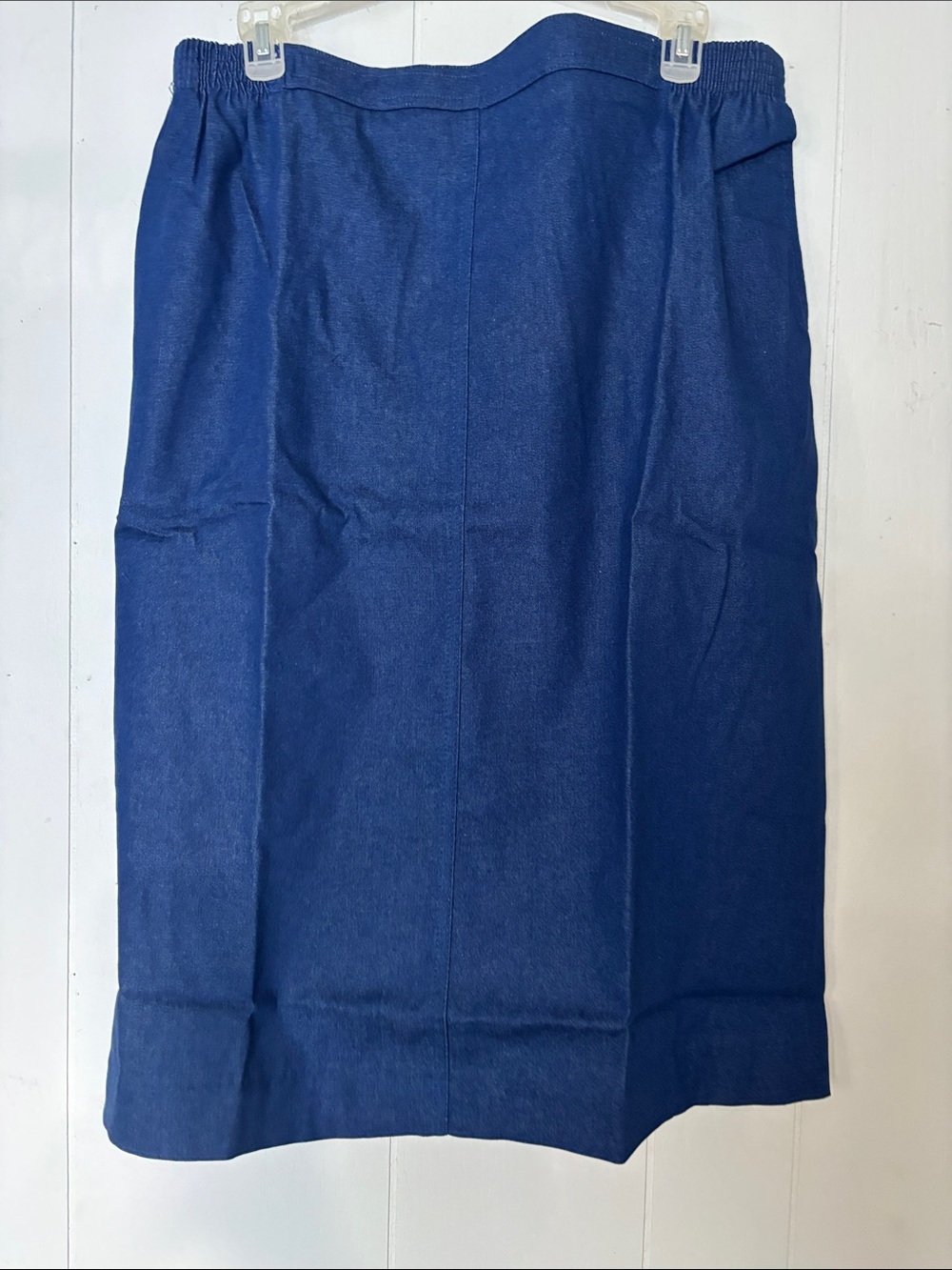 Alfred Dunner Royal Blue Pull-On Midi Skirt